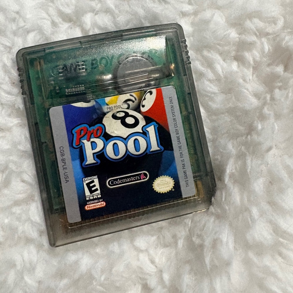 Pro Pool‎ Game Boy Color Cartridge Codemasters 1998 Nintendo GBC OEM Authentic